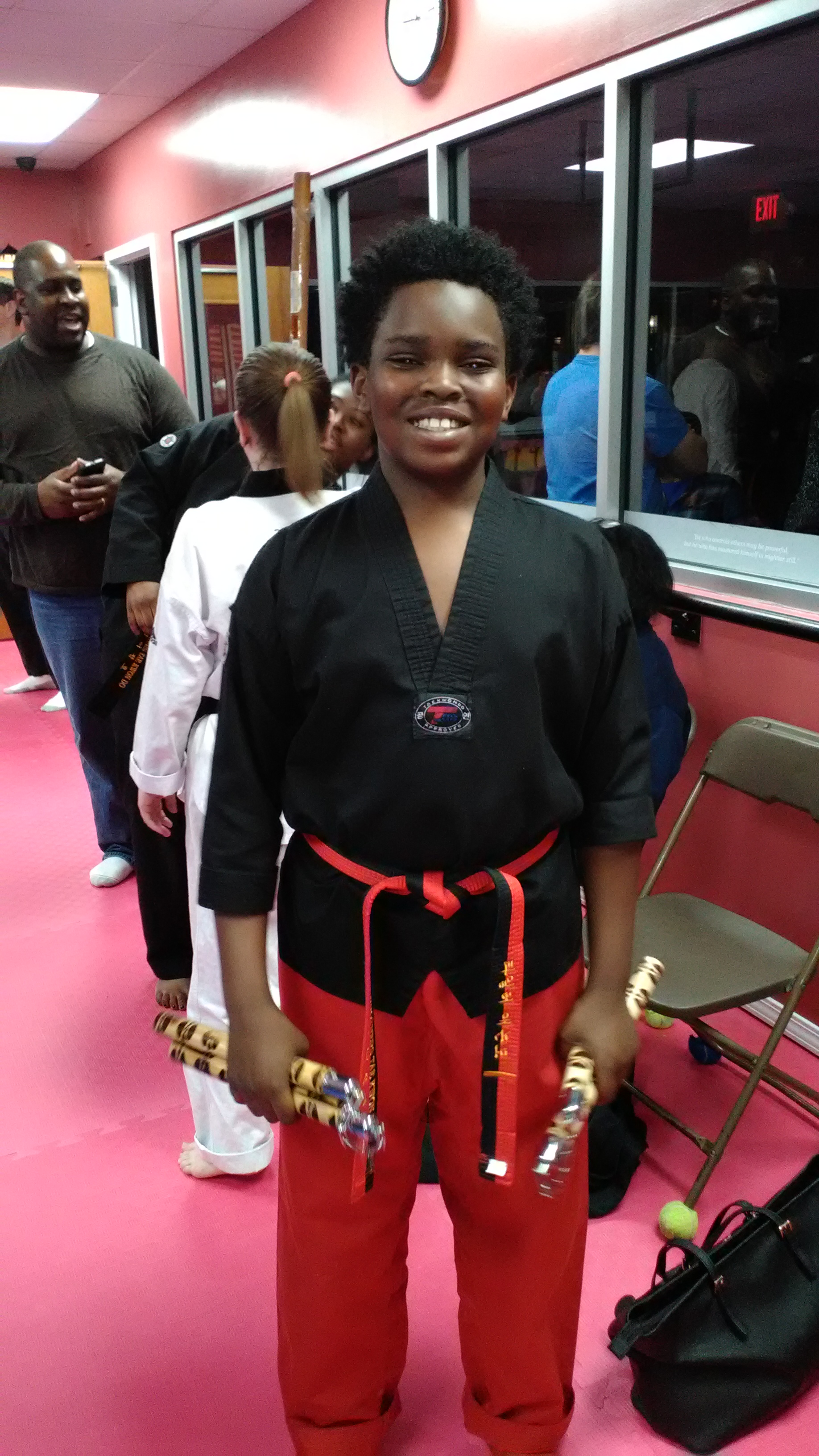 Quest Student receives 1st Dahn Black Belt